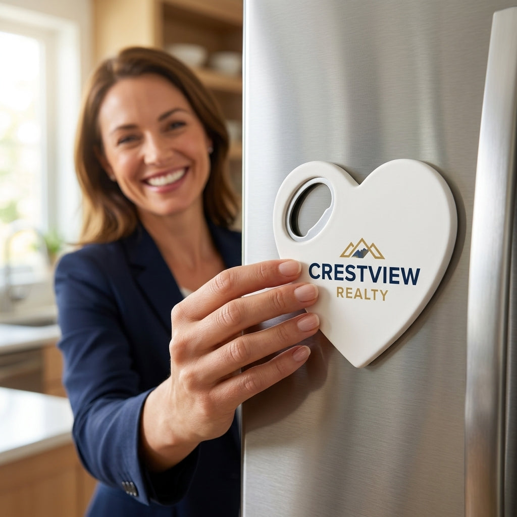 Heart Shaped Magnetic Custom Bottle Opener